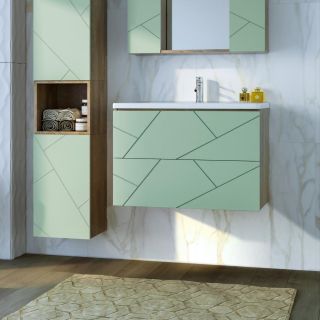 Тумба под раковину Бриклаер Кристалл 4627125417177 80 см фисташковый